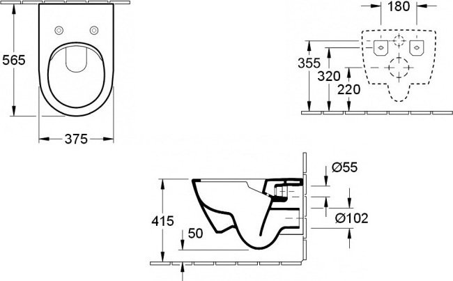 Унитаз подвесной Villeroy & Boch Subway 2.0 alpin  5614R2R1 - 10