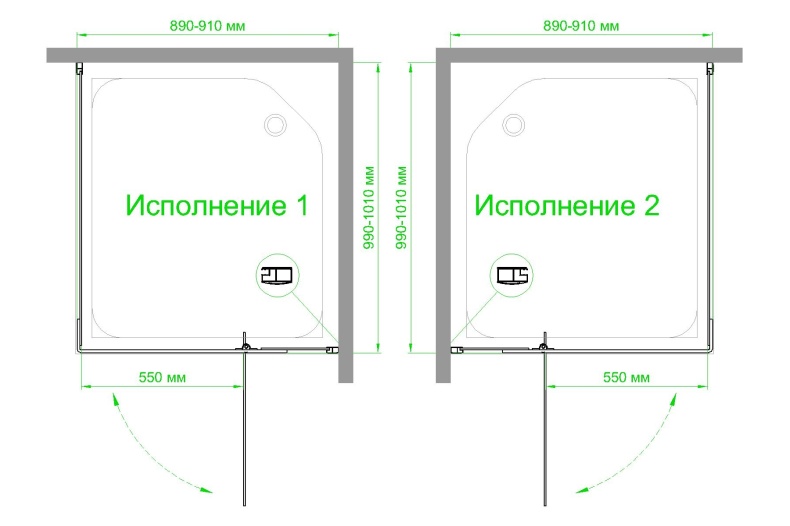 Душевой угол Royal Bath HPVD 100х90 профиль черный стекло матовое RB9100HPVD-C-BL - 3