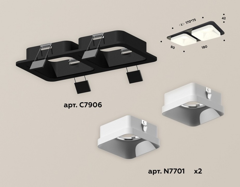 Встраиваемый светильник Ambrella XC XC7906001 - 2