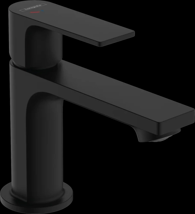 Смеситель для раковины Hansgrohe Rebris E с донным клапаном черный матовый 72585670 - 0