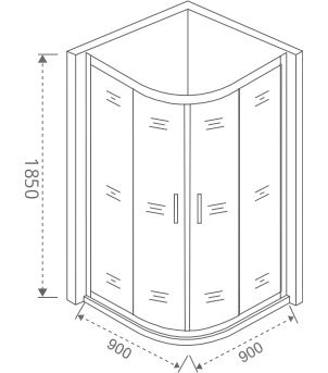 Душевой уголок Good Door Infinity R-90-G-CH ИН00006 - 5