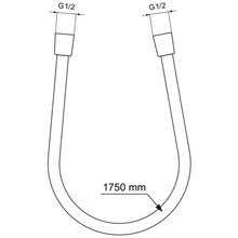 Душевой шланг Ideal Standard Idealflex 170 хром  BE175AA - 1