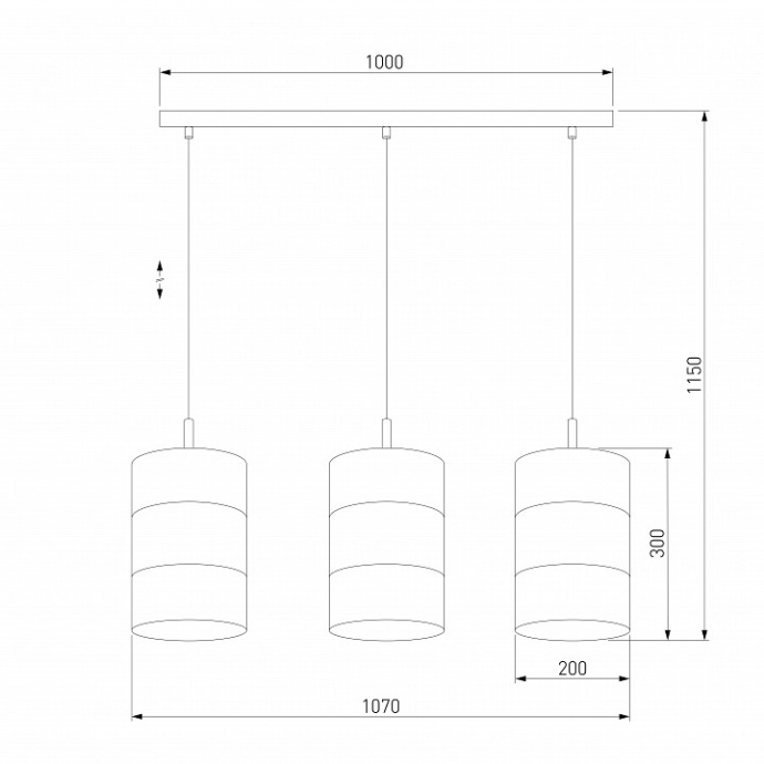 Подвесной светильник TK Lighting Bogart 3215 Bogart Black - 1