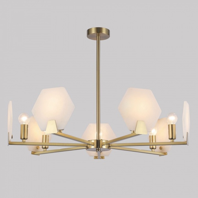 Люстра на штанге Eurosvet Marble 60158/7 латунь - 0