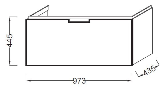 Тумба под раковину Jacob Delafon Reve 97.3 см  EB1132-G1C - 2