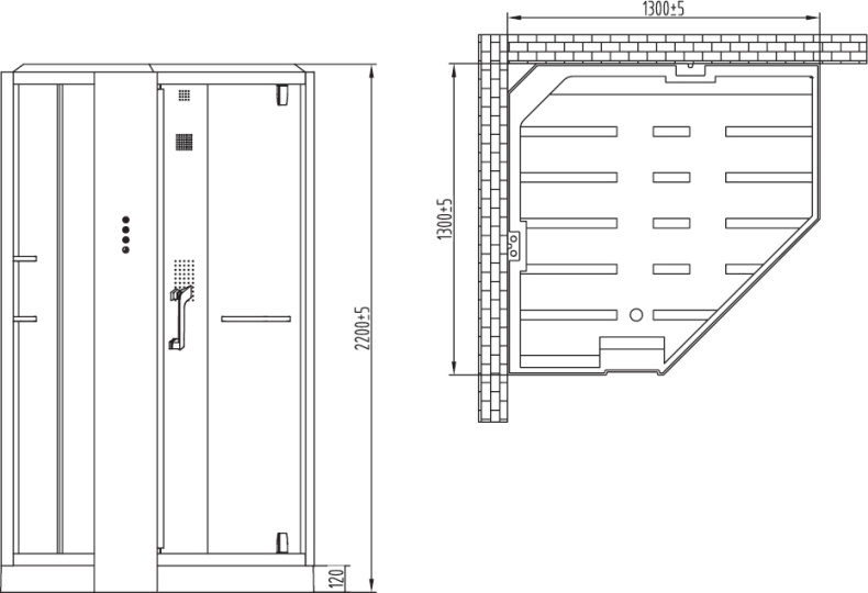 Душевая кабина Orans SR-89106S черная, с баней 89106B0 - 5