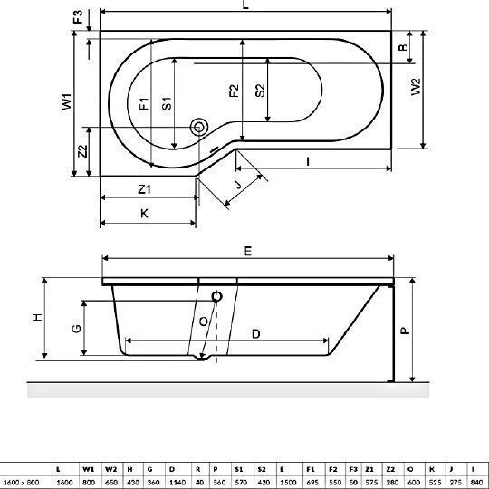 Акриловая ванна Excellent Be Spot 160x80 левая WAEX.BSL16WH - 1