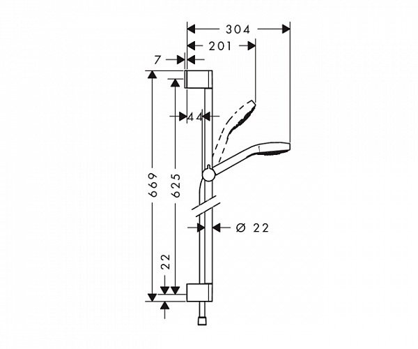 Душевой гарнитур Hansgrohe Croma select  26584400 - 3