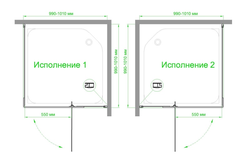 Душевой уголок Royal Bath HPVD 100х100 профиль белый стекло прозрачное RB100HPVD-T - 3