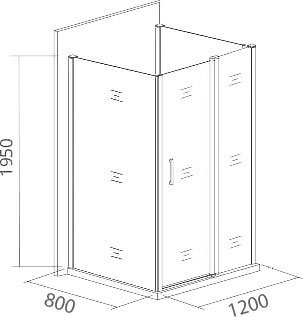 Душевой уголок Good Door Antares WTW+SP+SP 120х80х80х195 см - 3