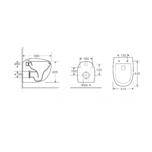 Комплект Weltwasser AMBERG 350 ST + JECKENBACH 004 GL-WT + AMBERG RD-MR CR  10000006536 - 5
