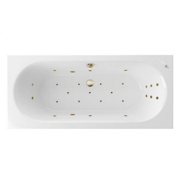 Ванна акриловая Excellent Oceana Ultra 180х80 с гидромассажем белый - бронза WAEX.OCE18.ULTRA.BR - 0