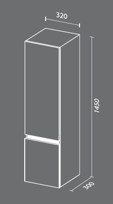 Комплект мебели Sanvit Кубэ-2 70 белый глянец - 6