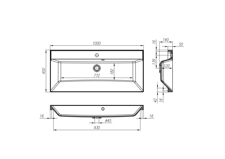 Тумба с раковиной BelBagno Vittoria 100 белый - 8