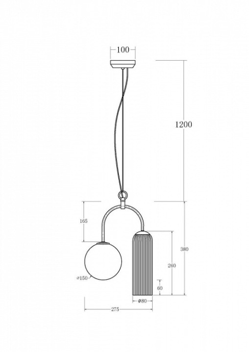 Подвесной светильник Vele Luce Creativo VL2135P02 - 1