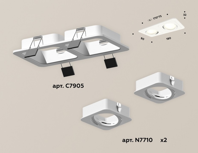 Встраиваемый светильник Ambrella Light XC XC7905010 - 1