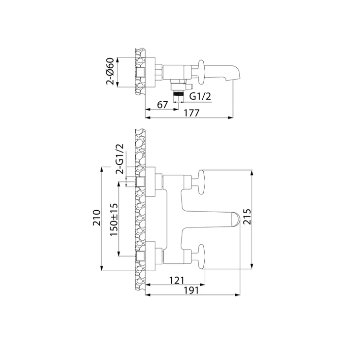 Смеситель для ванны ACRSB02i02WA - 3