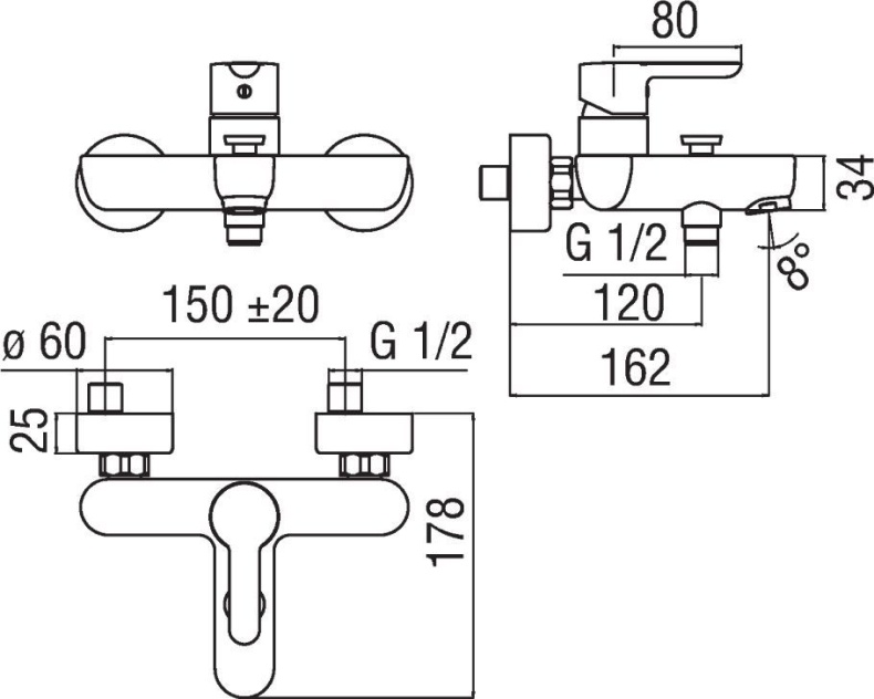 Смеситель для ванны Nobili ABC хром  AB87110/1CR - 3