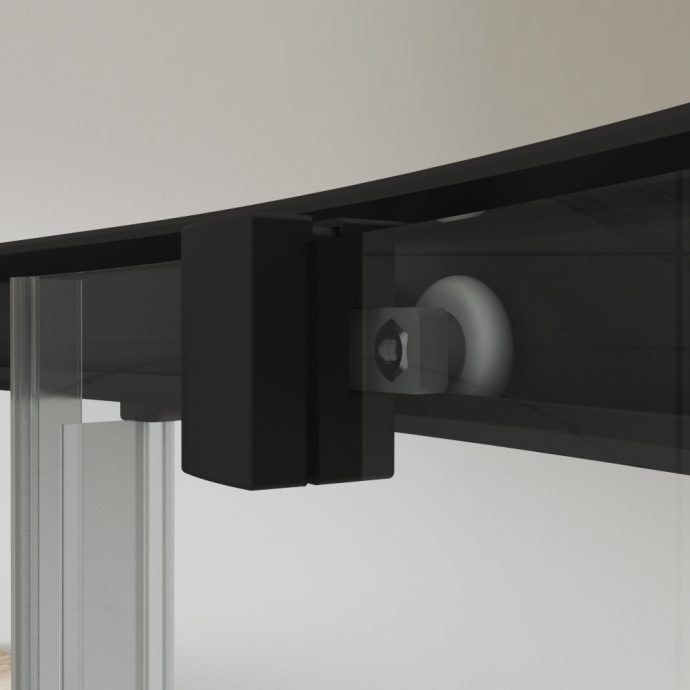 Душевой уголок STWORKI Карлстад DE019RC8090200BLK 90x80 см профиль черный матовый 3GW067TTKK000 - 2
