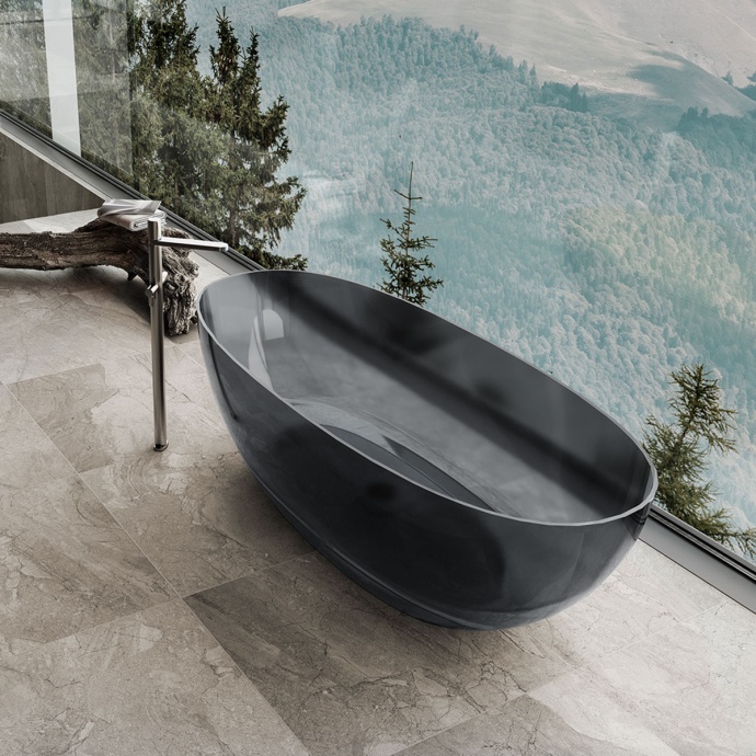 Ванна прозрачная Vincea 170х75 черный VBT-6T01B - 1