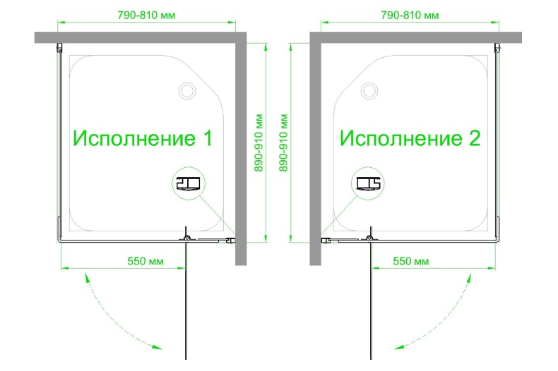 Душевой уголок Royal Bath HPVD 90х80 профиль черный стекло матовое RB8090HPVD-C-BL - 3