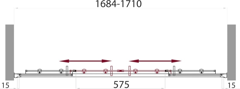 Шторка на ванну BelBagno Uno VF 2 170/145 P Cr UNO-VF-2-170/145-P-Cr - 5