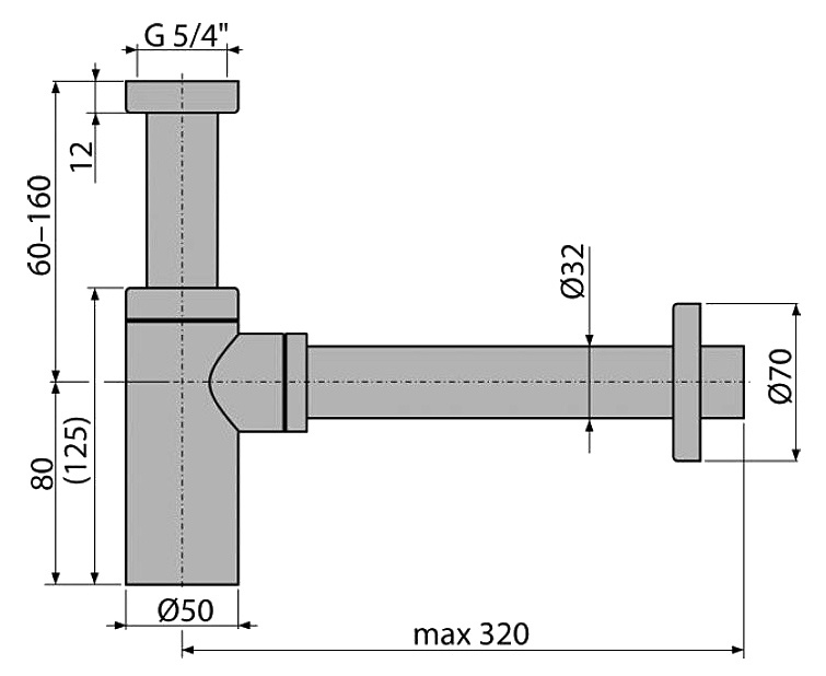 Сифон для раковины AlcaPlast А400 Desing Antic A400ANTIC - 3