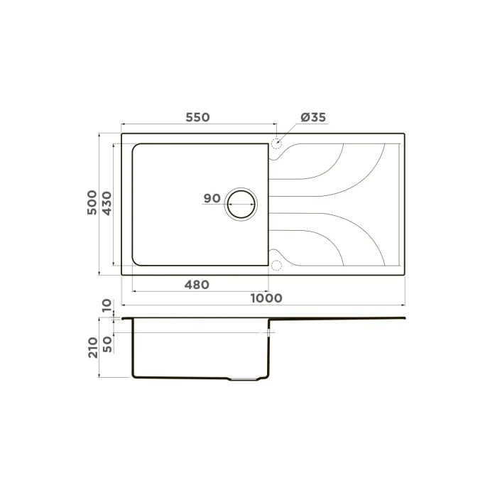 Мойка кухонная Omoikiri Yasugata платина  4993851 - 1