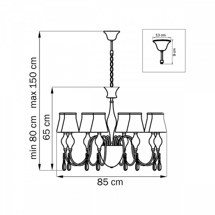 Подвесная люстра Lightstar Escica 806080 - 7