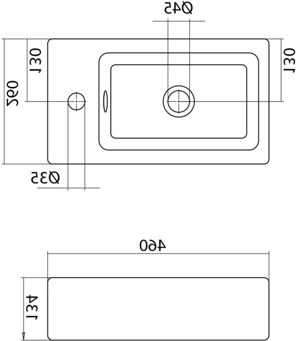 Тумба с раковиной подвесная Aquaton Эклипс 45 L белый-светлое дерево 1A1728K1EK49L - 7