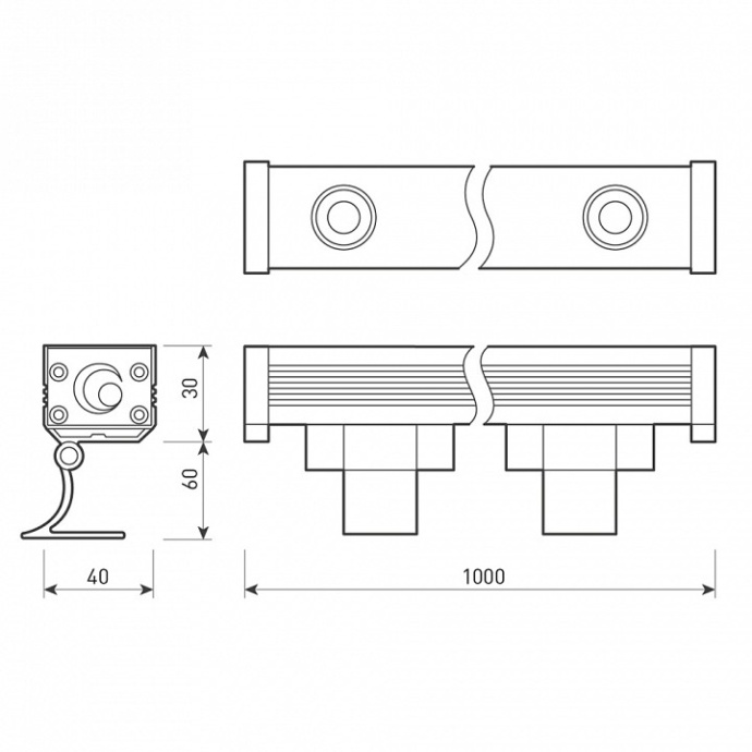 Прожектор светодиодный Arlight 24W 4000K AR-Line-1000M-24W-220V Day 024302 - 2