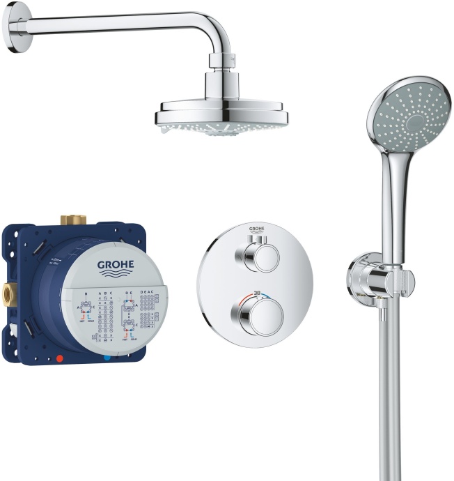 Душевой комплект Grohe Grohtherm 34735000 С ВНУТРЕННЕЙ ЧАСТЬЮ, с термостатом - 0