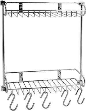 Полка Wasserkraft K-1422 2-ярусная, с крючками - 0