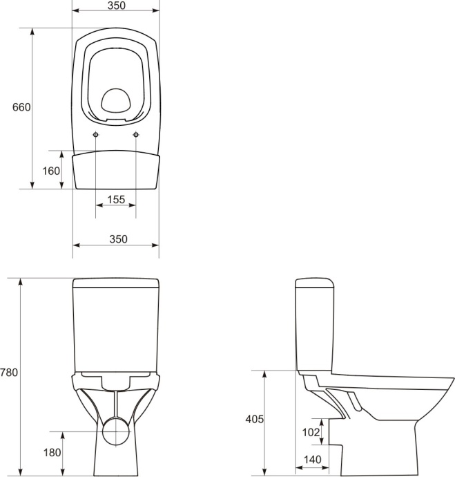 Унитаз-компакт Cersanit Carina new clean on slim lift S-KO-CAR011-3/5-COn-S-DL-w - 5