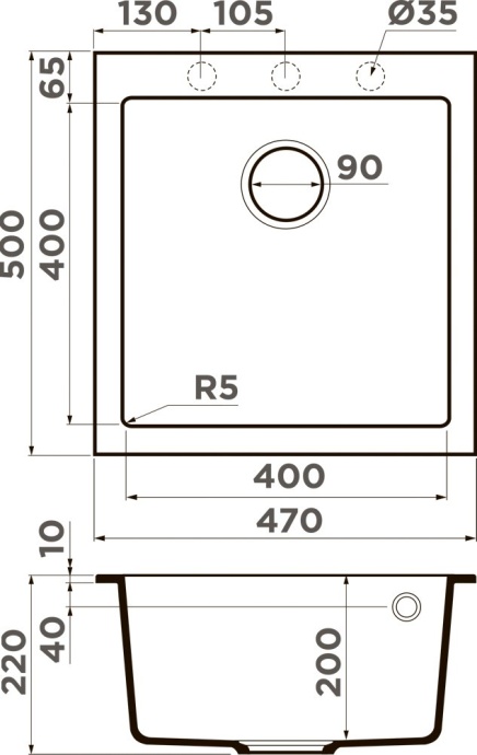 Мойка кухонная Omoikiri Bosen платина  4993591 - 1