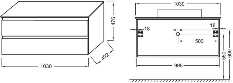 Тумба для комплекта Jacob Delafon Madeleine EB2084-J5 белый блестящий - 5