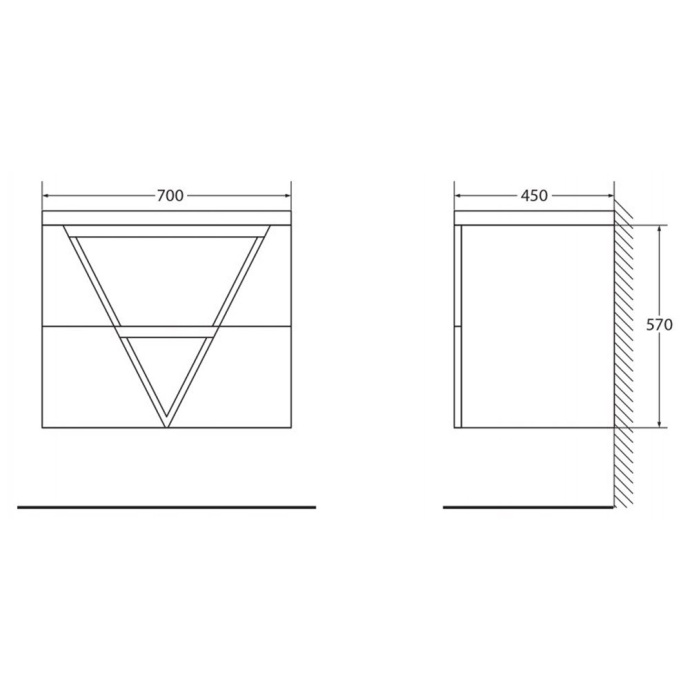 Комплект мебели BelBagno Vittoria 70 белый матовый - 8