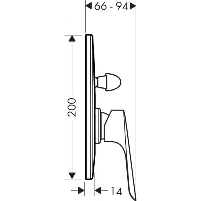 Смеситель на ванну Hansgrohe Logis E, 71408000, хром - 1