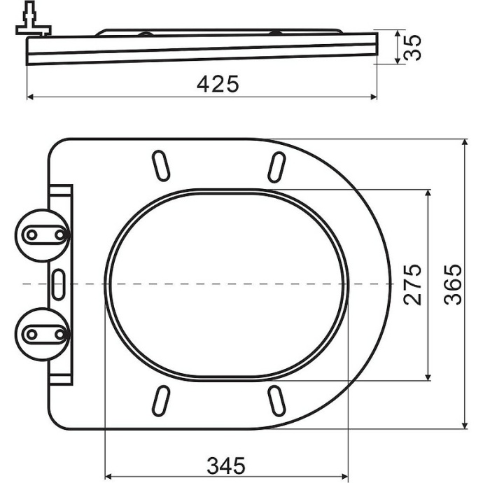 Сиденье для унитаза BelBagno Colorato черный, матовый  BB062SC-MB - 2