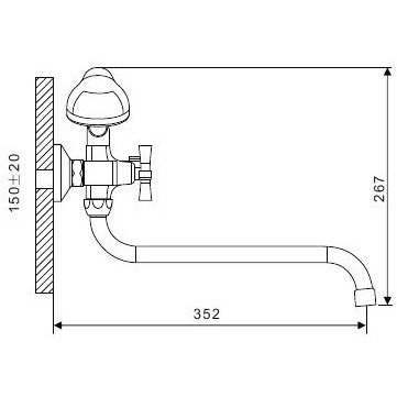 Смеситель для ванны Gappo G2243 - 2