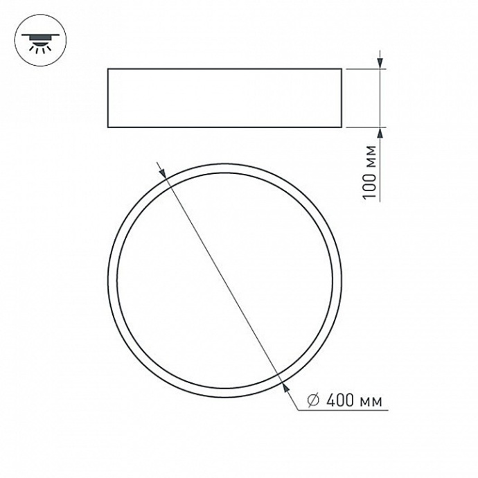 Потолочный светодиодный светильник Arlight SP-Tor-Pill-R400-25W Day4000 022104(2) - 6