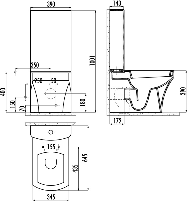 Унитаз-компакт Creavit Sorti SR310 - 3