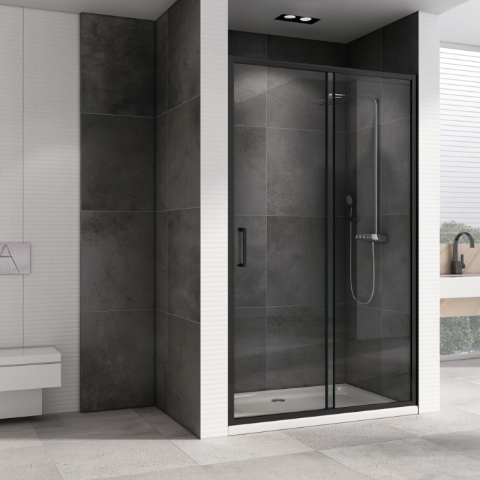 Душевая дверь ABBER Sonnenstrand 100 профиль черный  AG30100B5 - 1