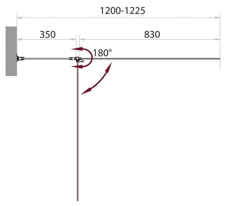 Шторка на ванну BelBagno Sela 120х140 L профиль хром стекло рифленое SELA-V-11-120/140-P-Cr-L - 2