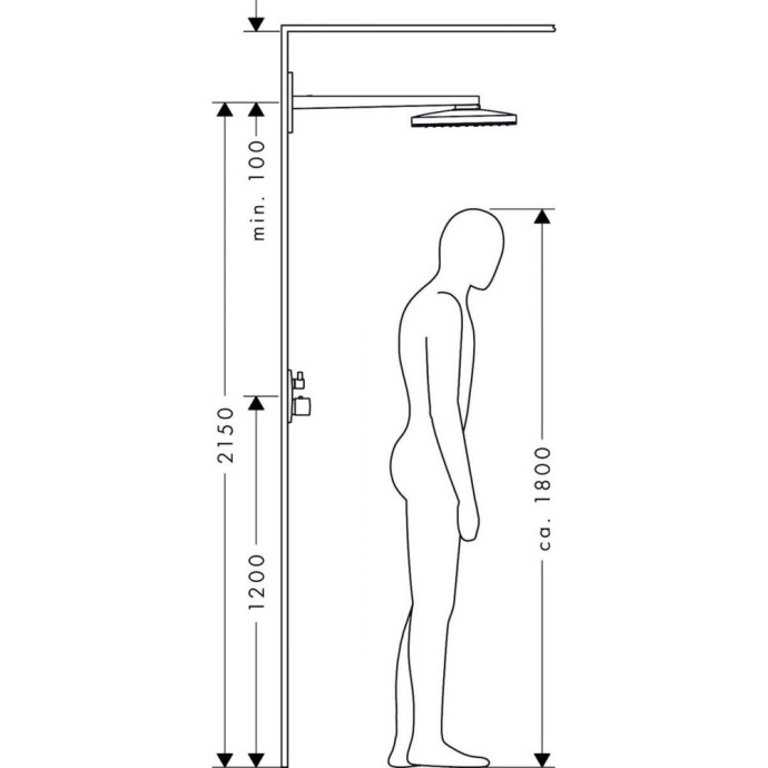 Верхний душ Hansgrohe Rainmaker Select 460 белый - хром 24003400 - 3