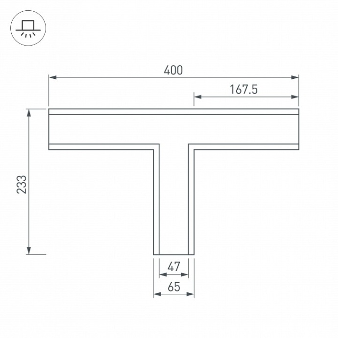 Коннектор T-образный Arlight SL-Linia65-F 030128 - 2