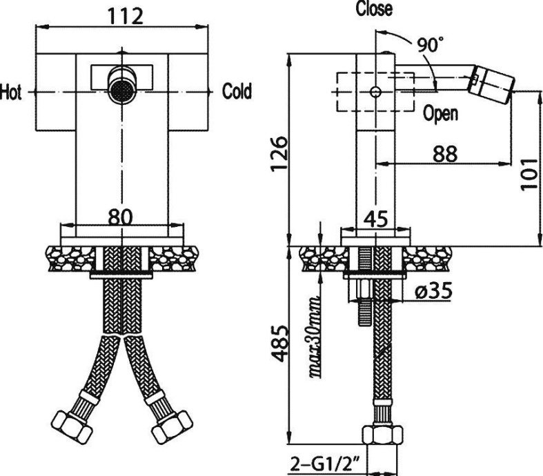 Смеситель для биде BelBagno Tevere TEV BD CRM TEV-BD-CRM - 1