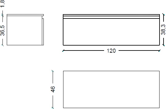 Тумба Armadi Art Flat Valessi Uno-S 120 подвесная светлое дерево 897-120-L - 2