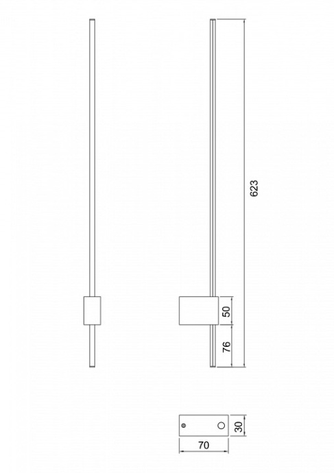 Настенный светильник Maytoni Technical Pars C070WL-L6GB3K - 2