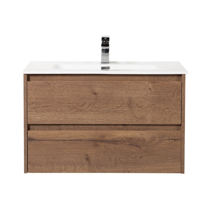 Тумба с раковиной BelBagno Kraft 80 темное дерево - 0